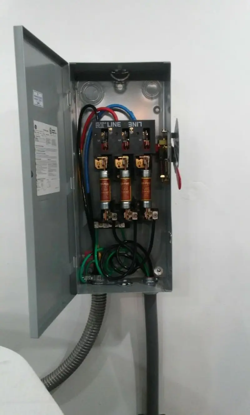 Three-phase disconnect switch installed for Electrical Wiring & Rewiring in Fox Island
